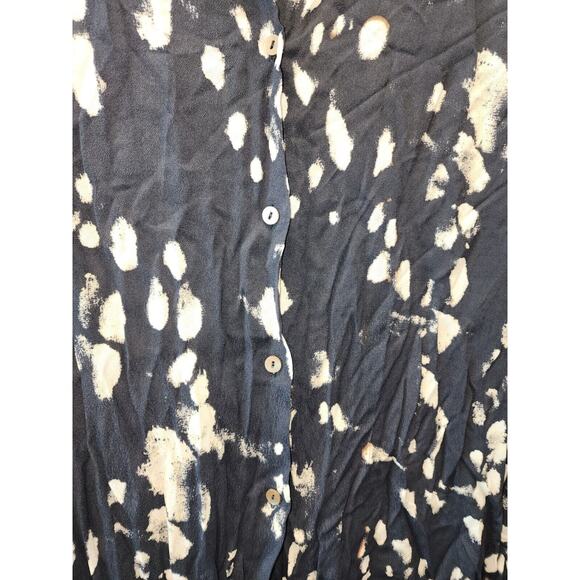 Massimo Dutti Women Dress Size 4 Black Collared Button Up Sheer Long Sleeve 1032 - Picture 9 of 12